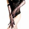 Sexy Women 1D Thin Glove Elastic Oil Glossy Shiny Long Finger Glove Sheer See Through Long Glove Driving Dance Gloves