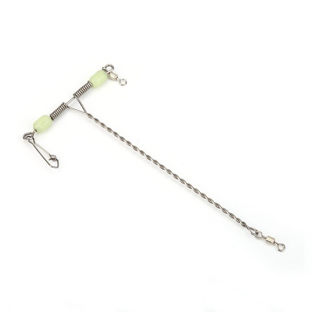 10pcs Stainless Steel, Bds Balance T Shape erhu instrumento 3 Luminescent fishing tackle s Snap Fishing Connector Tackle