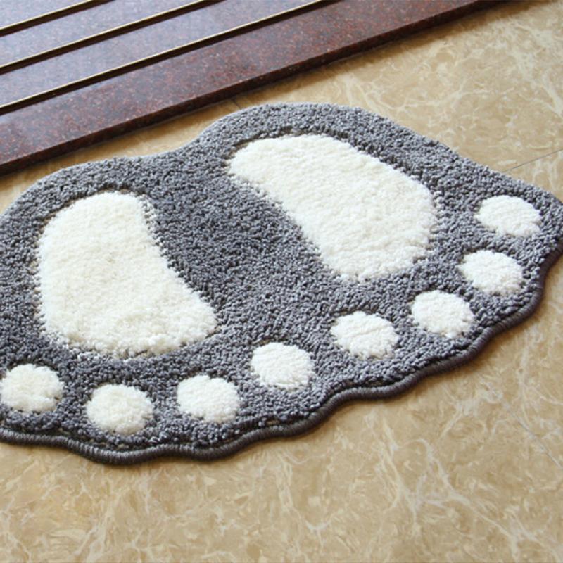 Nowe antypoślizgowe maty łazienkowe gruba mata do kąpieli odcisk stopy dywany dywaniki ochronne do podłogi wc antypoślizgowa podkładka do kąpieli 40*60 wycieraczka do butów