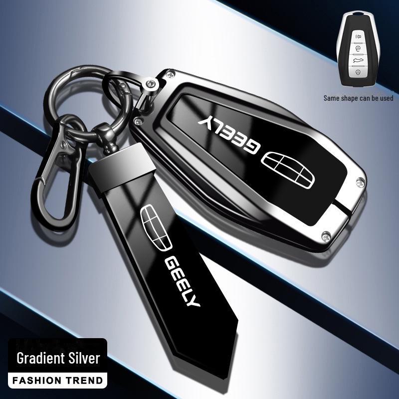 Metal Key Cover for Geely Emgrand, Binyue, Vision X6/X3, Binrui, Icon, Xingyue, GS, Boyue with Buckle