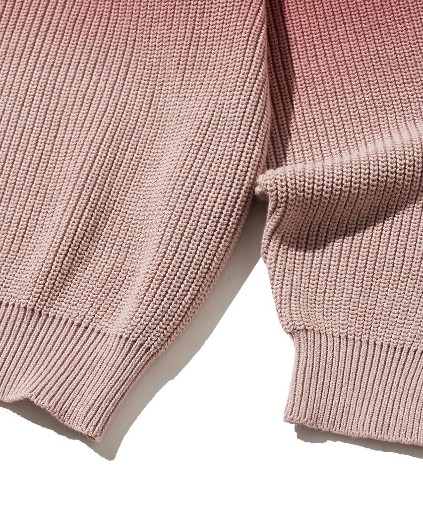 BROWNBREATH Tag Pigment Knit - Burgundy
