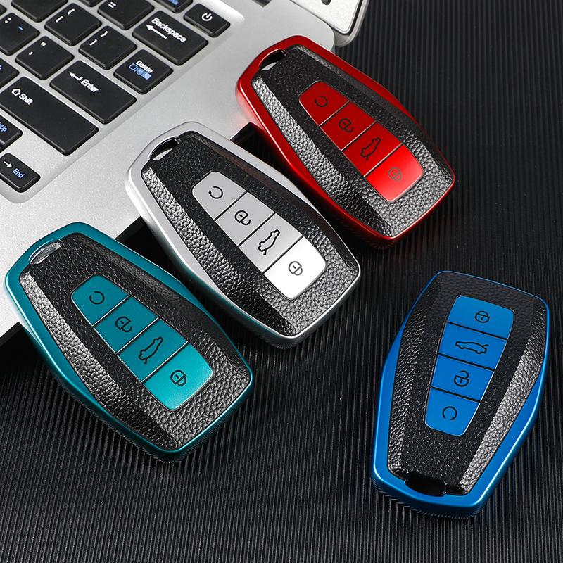 Car Key Cover Case for Geely Emgrand X7 EX7 Coolray X6 X7 EX7 Atlas Boyue NL3 GT GC9 TPU Remote Fob Shell Holder Accessories