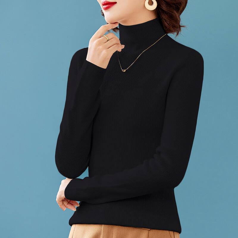 KAVON Women's 100% Merino Wool Turtleneck Sweater
