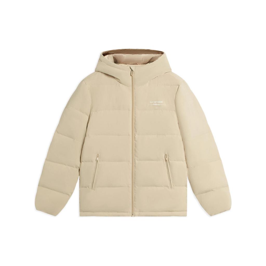 Li Ning Down Jackets Men's Ecru Hooded Thickened Other AYMS145-3