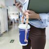 Handwoven Flower Lanyard Hanging Rope Water Bottle Strap Coffee Takeaway Kettle Supplies Portable Wristband Keyring