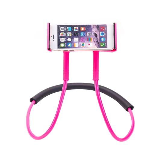 Universal 360 Degree Neckband Phone Holder Rotation Flexible Stand Strap Bracket