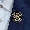 Stellar Mango Element Stainless Steel Brooch, Classic Fashion Badge, Banquet/Speech/Business Universal Lapel Jewelry.