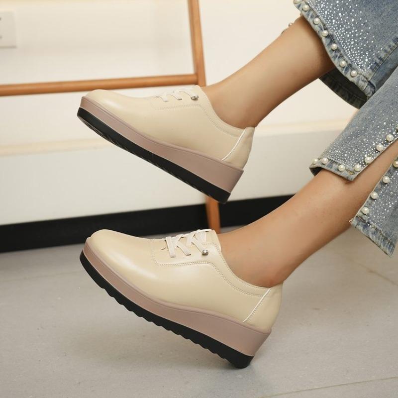 Damen Plateau-Keilabsatz Freizeitschuhe in Übergröße