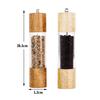 Premium Acrylic Salt and Pepper Grinder Set Manual Salt and Pepper Mills Wooden Shakers with Adjustable Ceramic Core