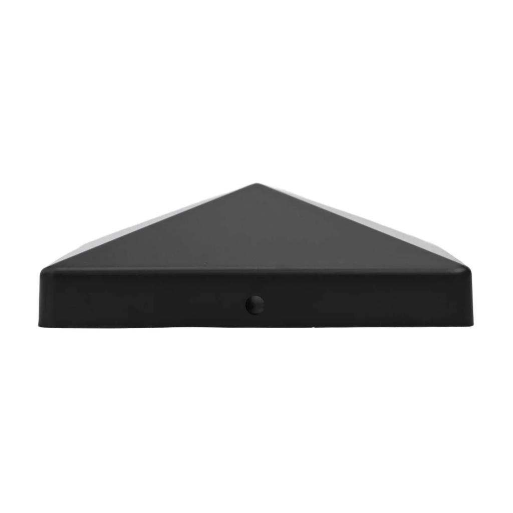 4x4 Post Cap Black Plastic Pyramid Cap Outdoor Use Home Improvement Easy Installation Fade Resistance Material