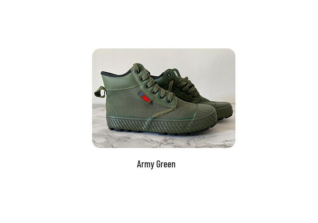 Men's and Women's Anti-Slip Canvas Work Boots - Durable, Comfortable, and Wear-Resistant for Outdoor and Training Use.