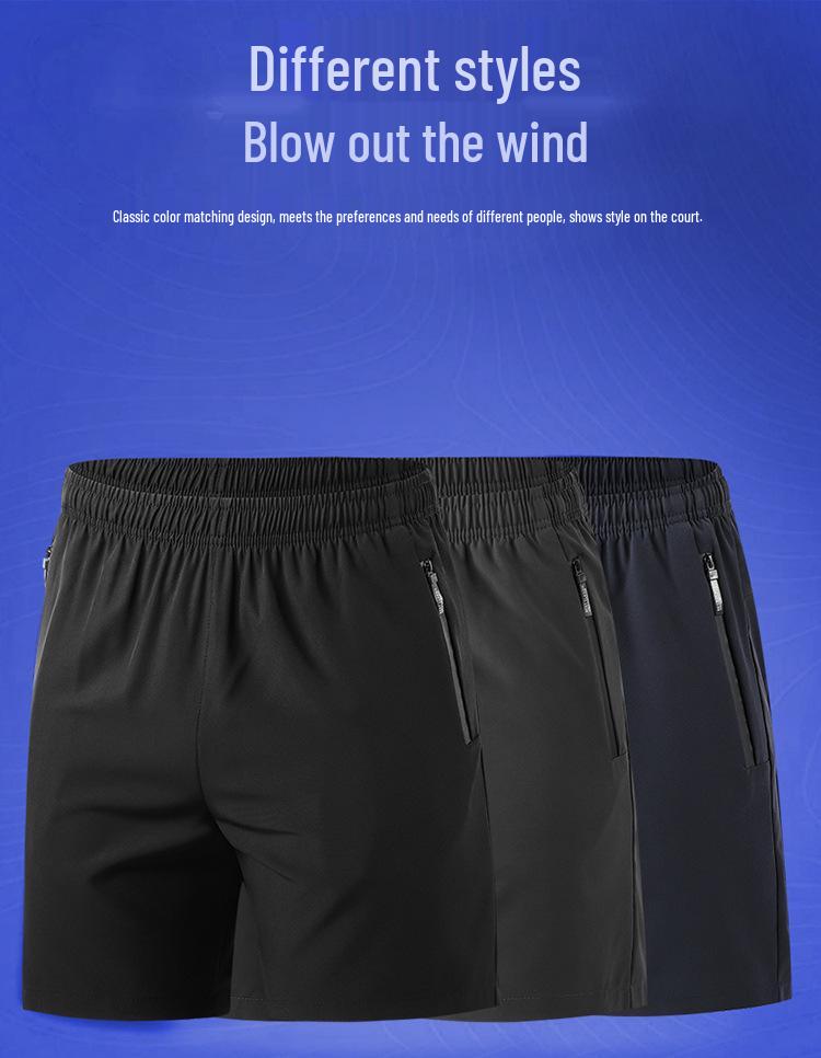 Men's Quick-Drying Elastic Fitness Shorts - Casual Outdoor Running & Training 5-Point Pants, Plus Size.