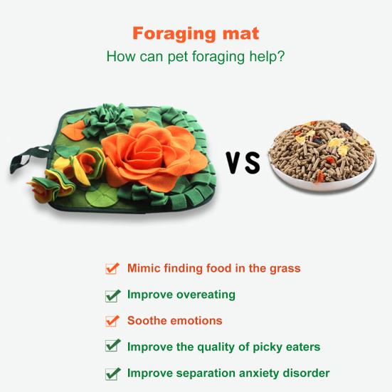 Haustier Schnüffelmatte Interaktive Meerschweinchen Schnüffelmatte Langsame Fütterung Kaninchen Futtersuche