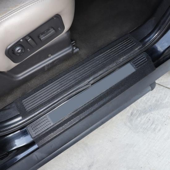 Carbon Fiber Door Sill Scuff Guard Plate Panel Trim Sticker For  Hummer H2 03-07