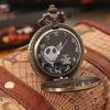 Pánské hodinky Klasické vintage vyřezávané bronzové kapesní hodinky s řetízkovým náhrdelníkem Vintage křemenné přívěskové hodinky Hodinový řetízek Pánské Dámské