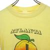 VINTAGE 70s Short sleeve THE BIG PEACH T-shirt yellow Atlanta Men's Used