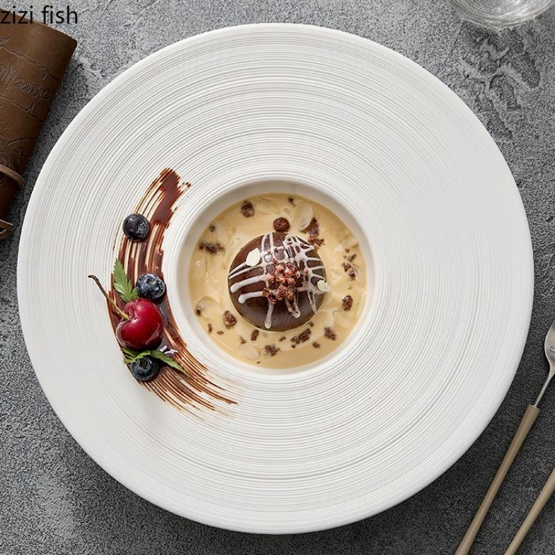 Ceramic Straw Hat Plate Restaurant Tableware Dinner Plates Soup Plate Noodle Bowl Dessert Plates Fruit Bowl Salad Bowls Dish