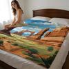 Throw High-Density Short Plush Blanket For Sofa Nap Air-Conditioned Room Soft Skin-Friendly Arches National Park