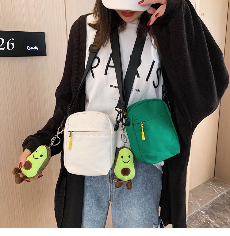 Urocza płócienna kwadratowa torba w stylu koreańskim z kreskówką Demon Hunter dla dzieci i nastolatków