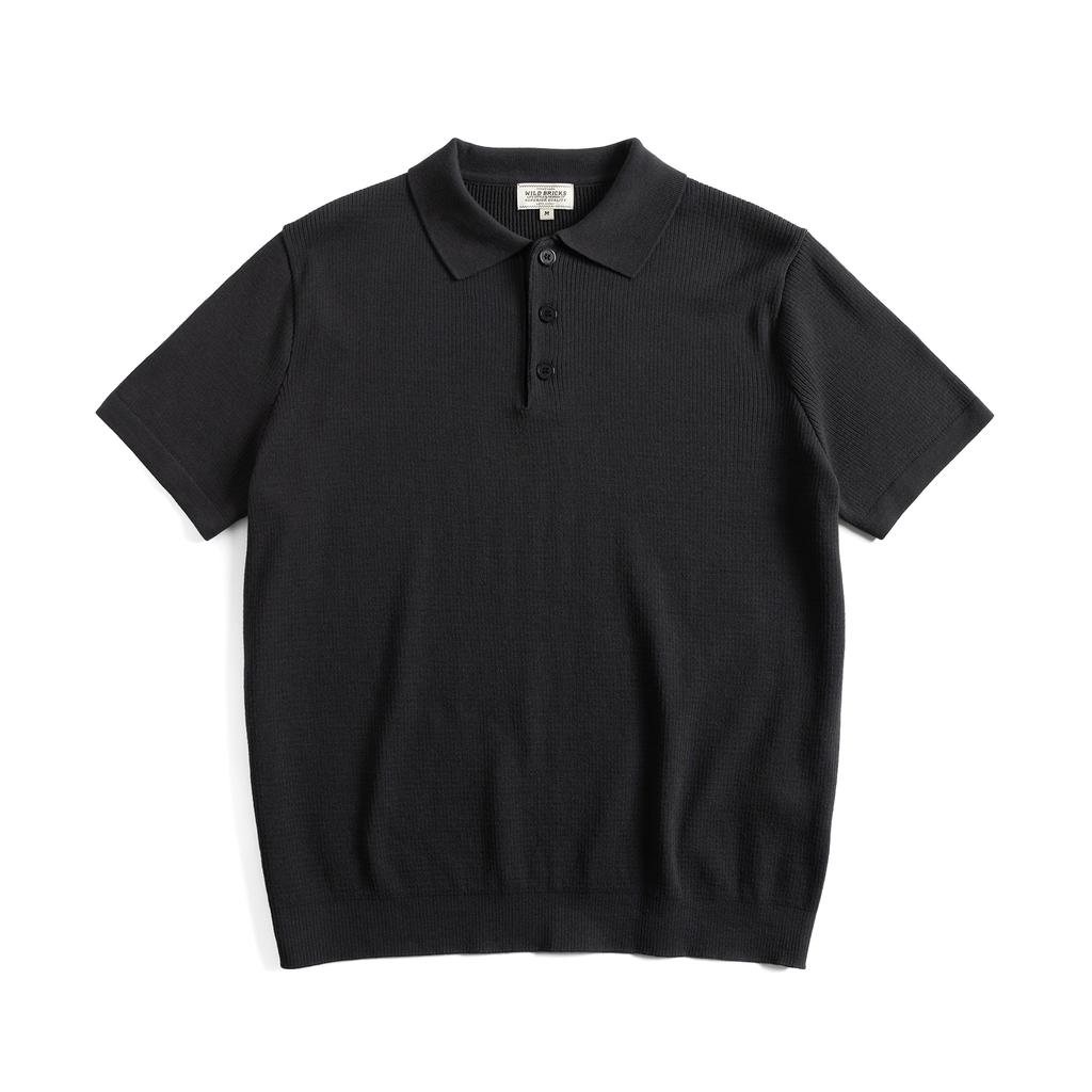 Waildeubeuligseu W23 Knitted Polo Shirt (Ash Black)