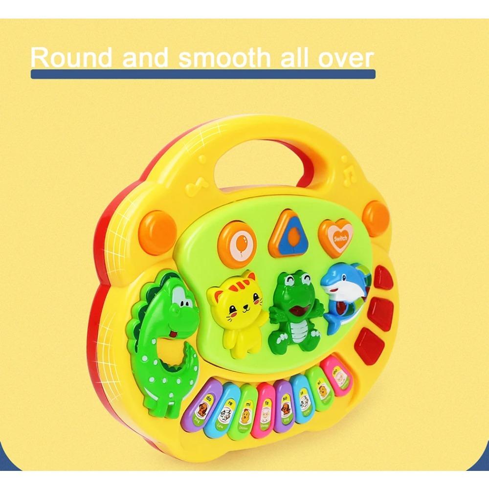 Kids Cartoon Piano Keyboard Game with Animal Sounds Flashing Light Music Baby Instrument Music Toys Educational Toys Kids Gifts
