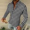 Men's Plaid Print Long Sleeve Shirt Casual Loose Print Long Sleeve Shirt