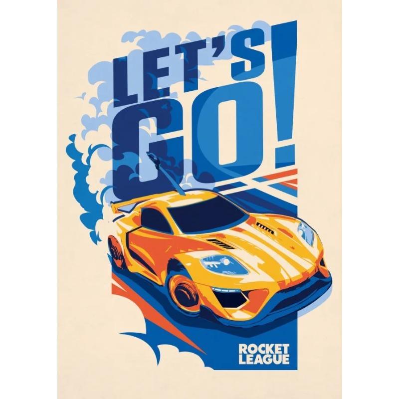Rocket League Gioco Neon Auto da Corsa Poster e Stampe Stampa su Tela Arte Murale Moderna Immagine per Soggiorno Decorazioni per la Casa Regali