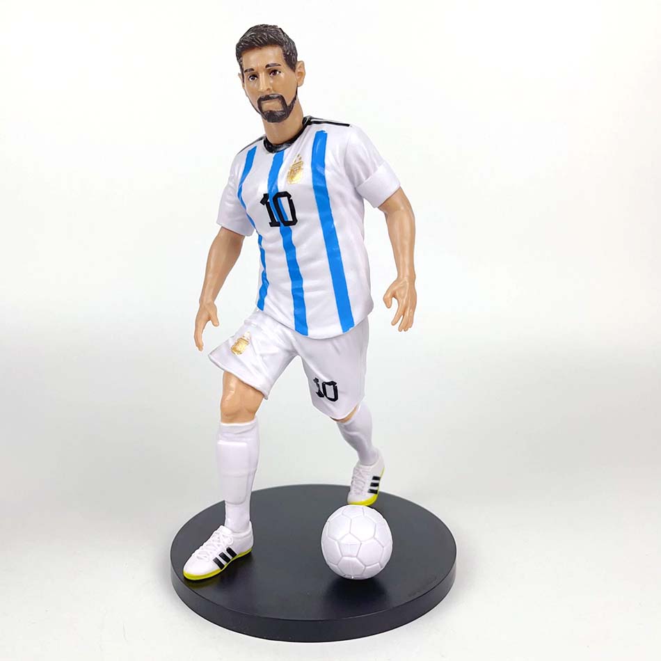 6pcs New Football Star FIFA C.Ronaldo Messi Mbappe Model Dolls Cartoon Cute Action Figure Car Accessories Football Fans Gifts