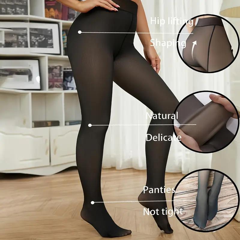 Thermische Strumpfhosen Damen Fleecegefüttert Strumpfhosen Warm Winter Hohe Taille Sexy Strumpfhosen Thermische Leggings Strumpfhosen Damen