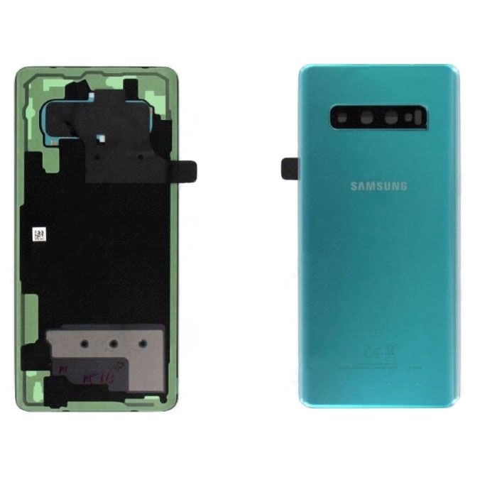 Cache batterie / vitre arrière - SAMSUNG - Galaxy S10+ (G975F) - Original - Vert/Bleu