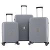 Set of 3 Expandable Hard Trolley Suitcases Polycarbonate - LYS Paris 2401/3 - Silver