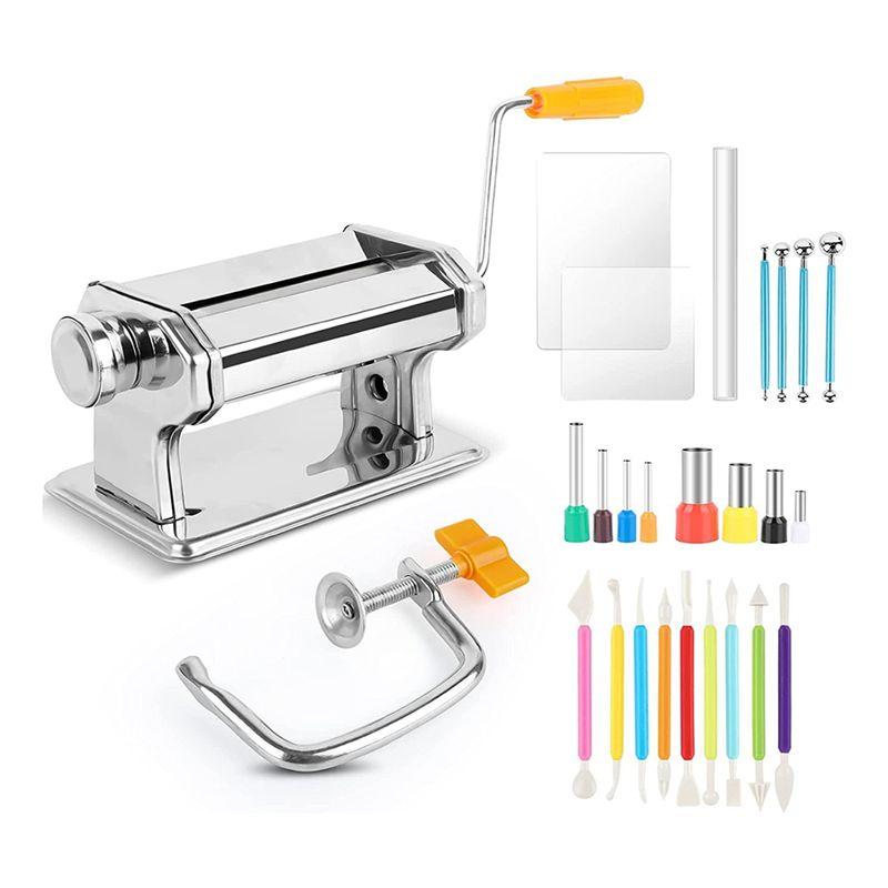 A74E-Stainless Steel Polymer Clay Extruder Manual For Kids Adults Clay Pottery Craft Making как