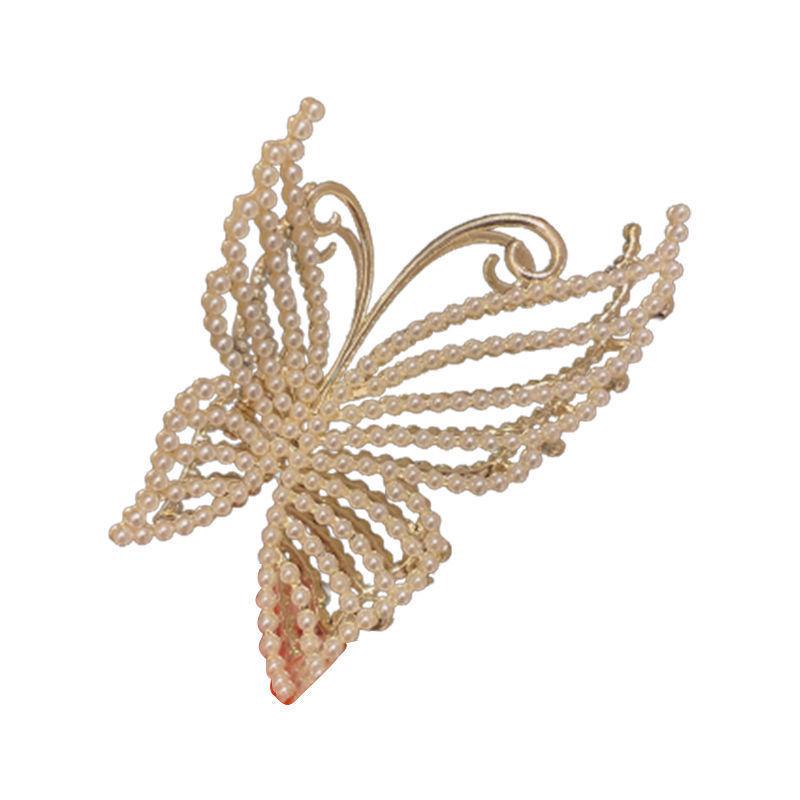 Shark Grab Clip, Large Hair Volume, High-End Butterfly Metal Hairpin, Wind Hairpin, Light Luxury Hair Accessories