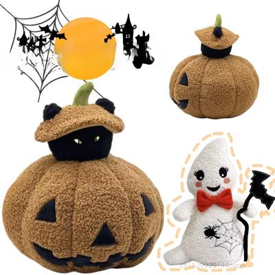 Fun Cartoon New Halloween Series Plush Toys Evil Pumpkin Ghosts Plush Toys Home Decor for Boys and Girls Halloween Gifts