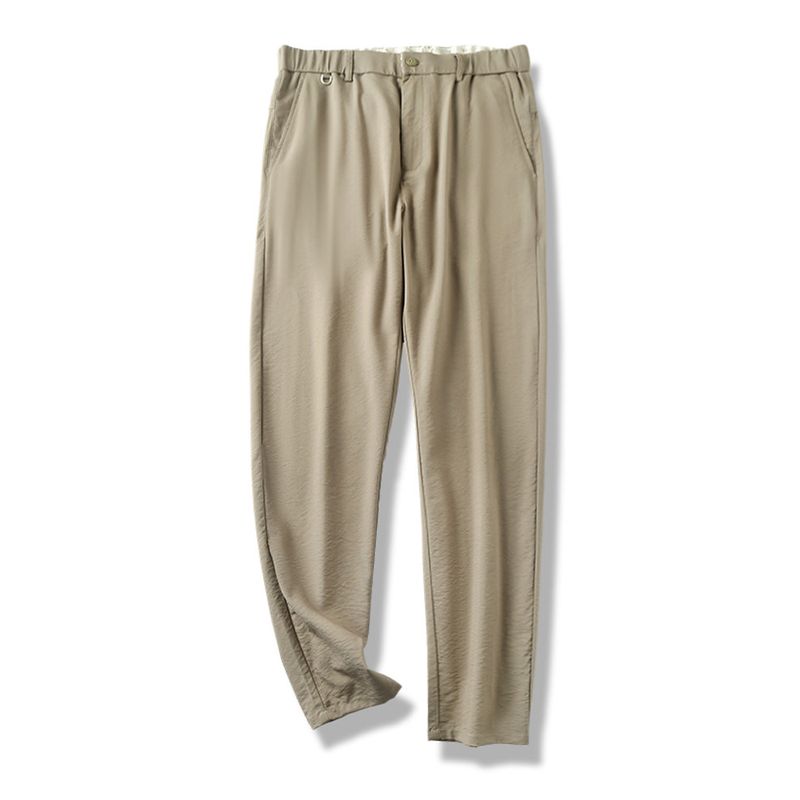 Elastic Ice Silk Draped Pants Men's Summer Thin 2024 New Arrival Straight Men's Pants Export Export Business Casual Pants