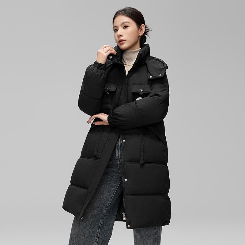 Herbst Winter Dicke Warme Jacke Frauen Einfarbig Mit Kapuze Mantel Parkas Mittel Lange Zipper Outwear M-XXL