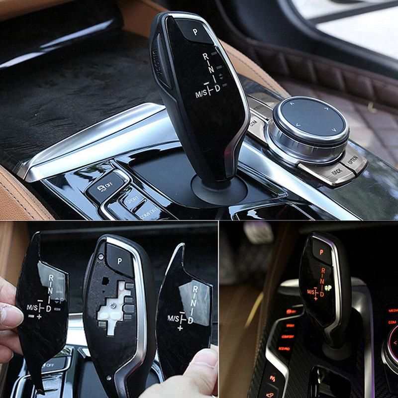 ABS Black Car Gear Shift Knob Panel Sticker For BMW 5 6 7 Series G30 G38 G02 525 530 540 730 X3 X4 Decorative Protection