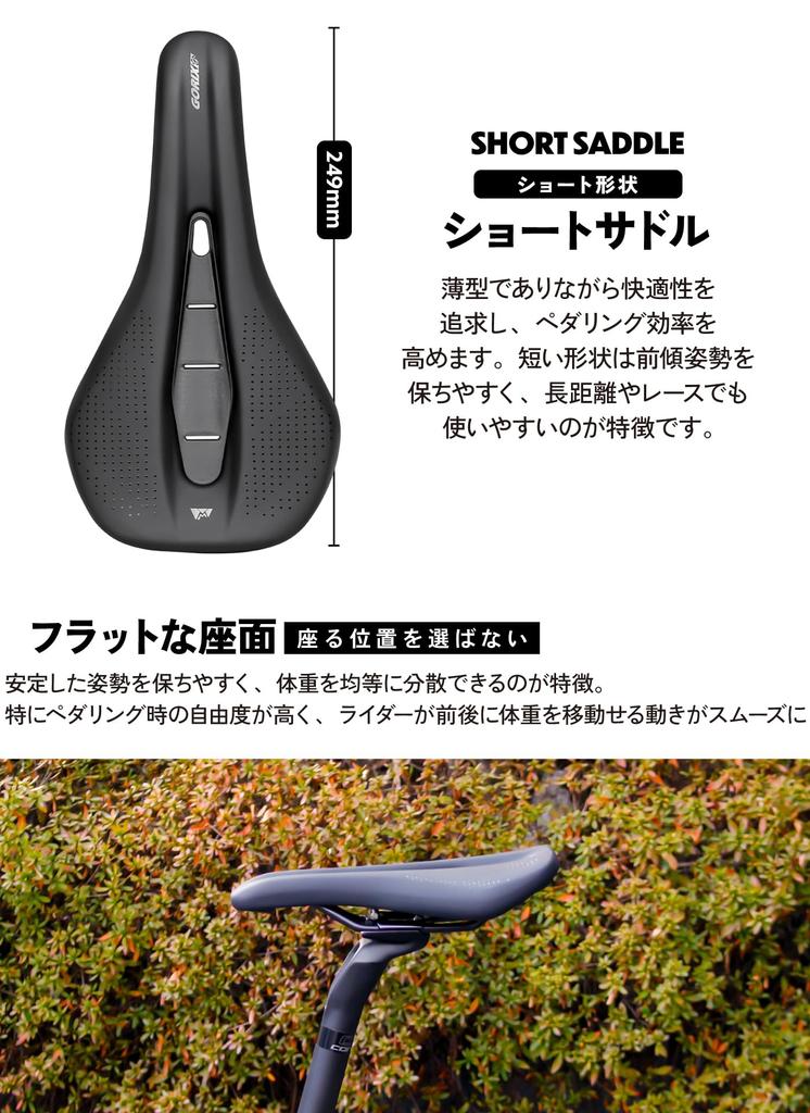 GORIX Short Saddle for Road and Customizable Saddle Replacement for Painless Saddles Compatible with Cross Mini and Other Bicycles Bikes,