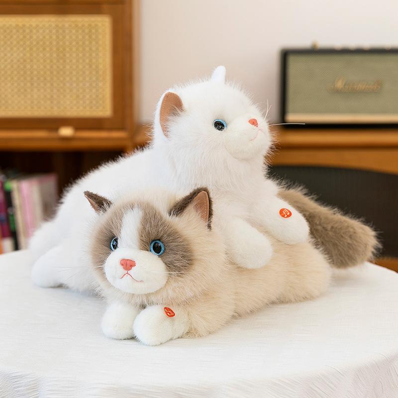 Cute Ragdoll Cat Plush Toy Children's Soothing Will Call Cat Doll Cute Pet Home Ornament Birthday Gift