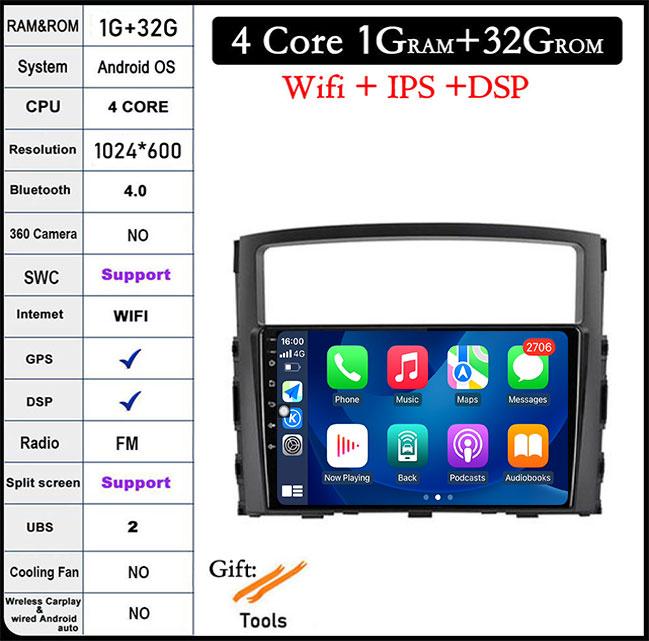 

Сенсорный экран для Mitsubishi Pajero 4 V80 V90 2006 - 2014 Android 14 Автомагнитола Мультимедийный видеоплеер Навигация Стерео GPS