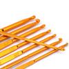 8Pcs Golden Alumina Double End Crochet Hook Knitting Needle Set Weave Craft