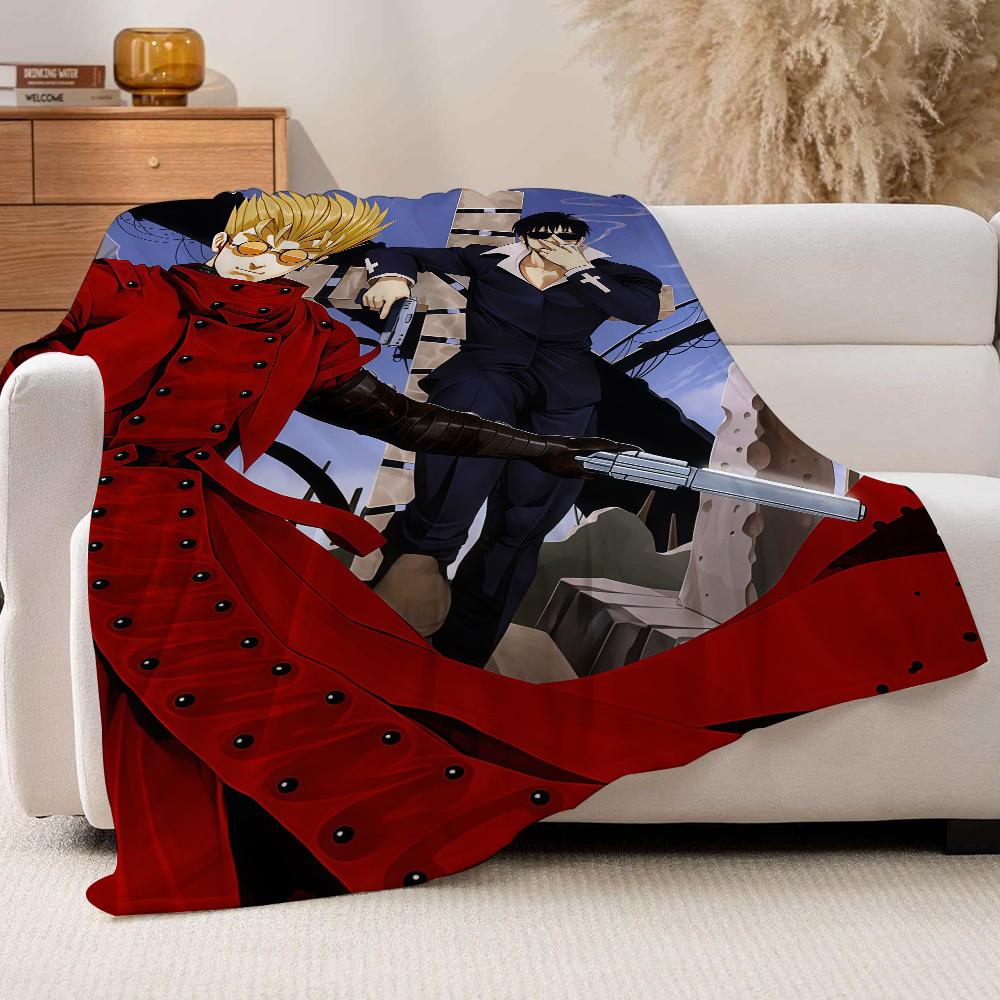 Adventure Anime T Ttrigun Blanket For Sofa Office Bed Plane Travel Sleep Read Relax Camping Soft And Warm