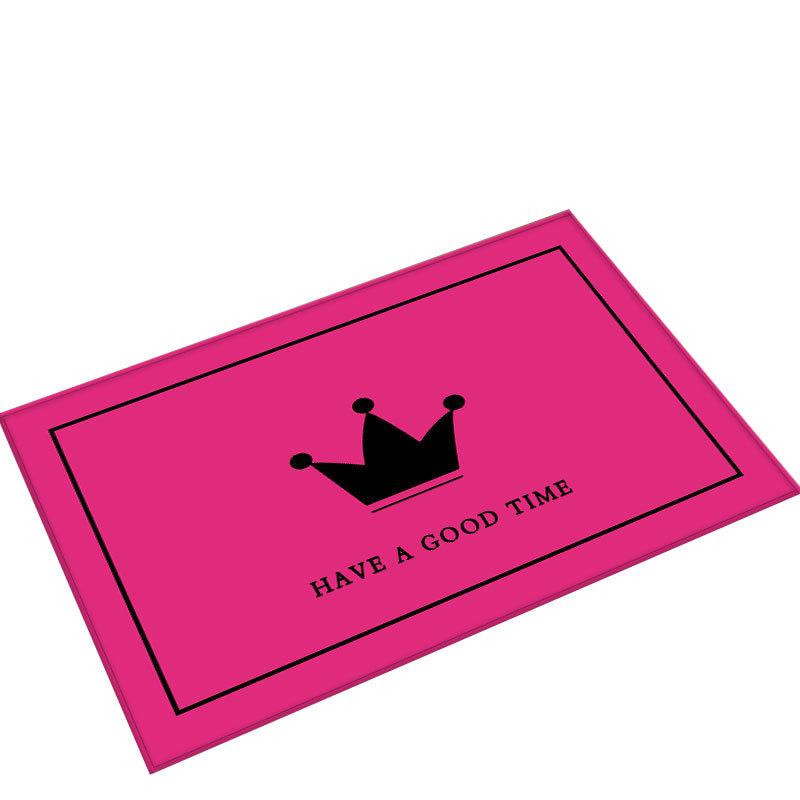 Alfombra de Entrada Antideslizante Creative Crown: Alfombrilla para pies personalizable, resistente a la suciedad y al desgaste.