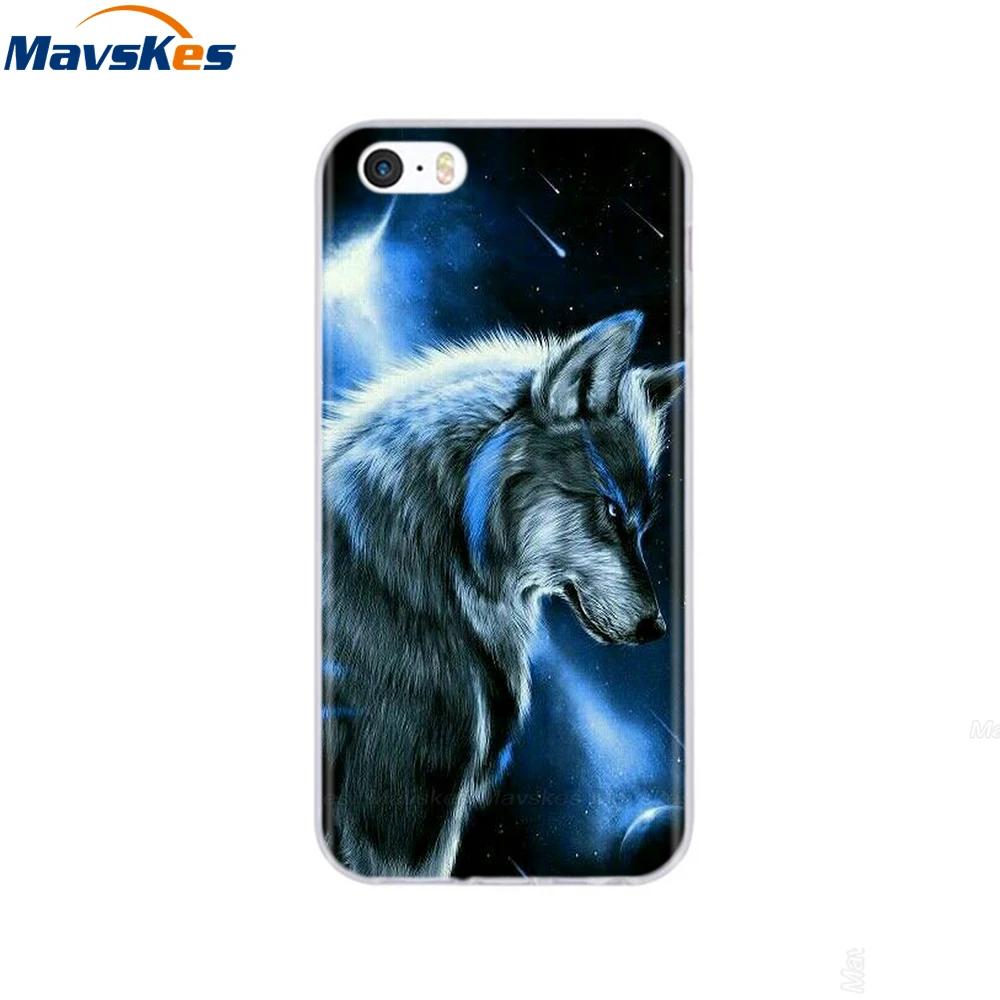 For iPhone 5s SE 5 Case Cover Silicone Soft TPU Cover Print Flower Cute Animal Phone Case For iPhone 6s 6 7 8 Fundas Clear Cases