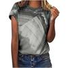 2026 New Summer Temperament Women's Sunrise Printed Women's T-shirt Round Neck Short Sleeve Street Casual Daily Basic Tops