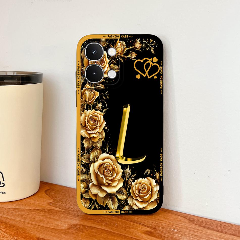 For Vivo Y500i / Y31D Phone Case Couple Letters Shockproof Full Coverage Funda For Vivo Y 31d Y 500i Soft Liquid Silicone Cover