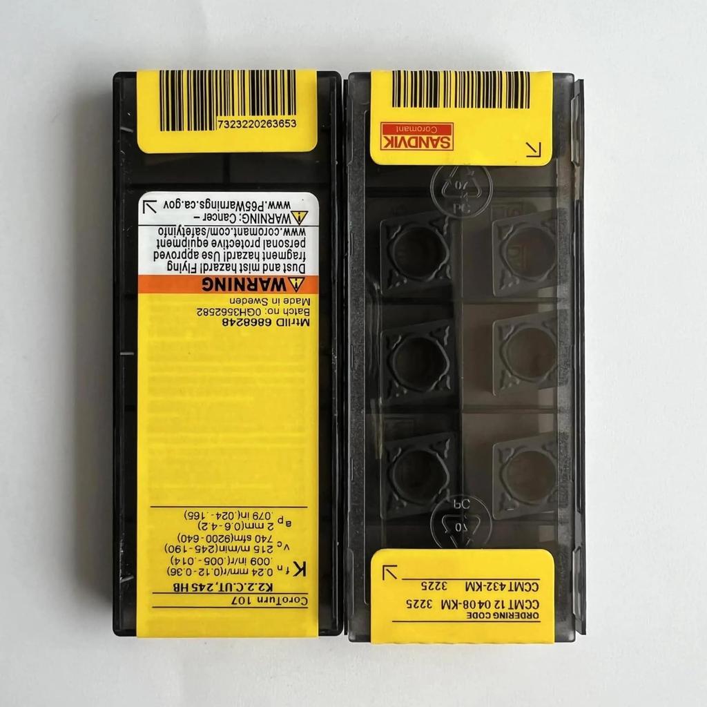 Original Sandvik / CCMT120408-KM 3225 /Carbide CNC Blade 10 PCS