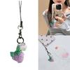 Grape Beaded Phone Chain Adds Personality to Your Device Colorful Phone Lanyard Handmade Bead Arrangement for Daily