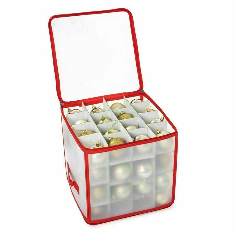 64-Grid Baubles Storage Box Christmas Balls Storage Xmas Tree Decorations Organizer Bauble Storage Divider Toys Storage Box