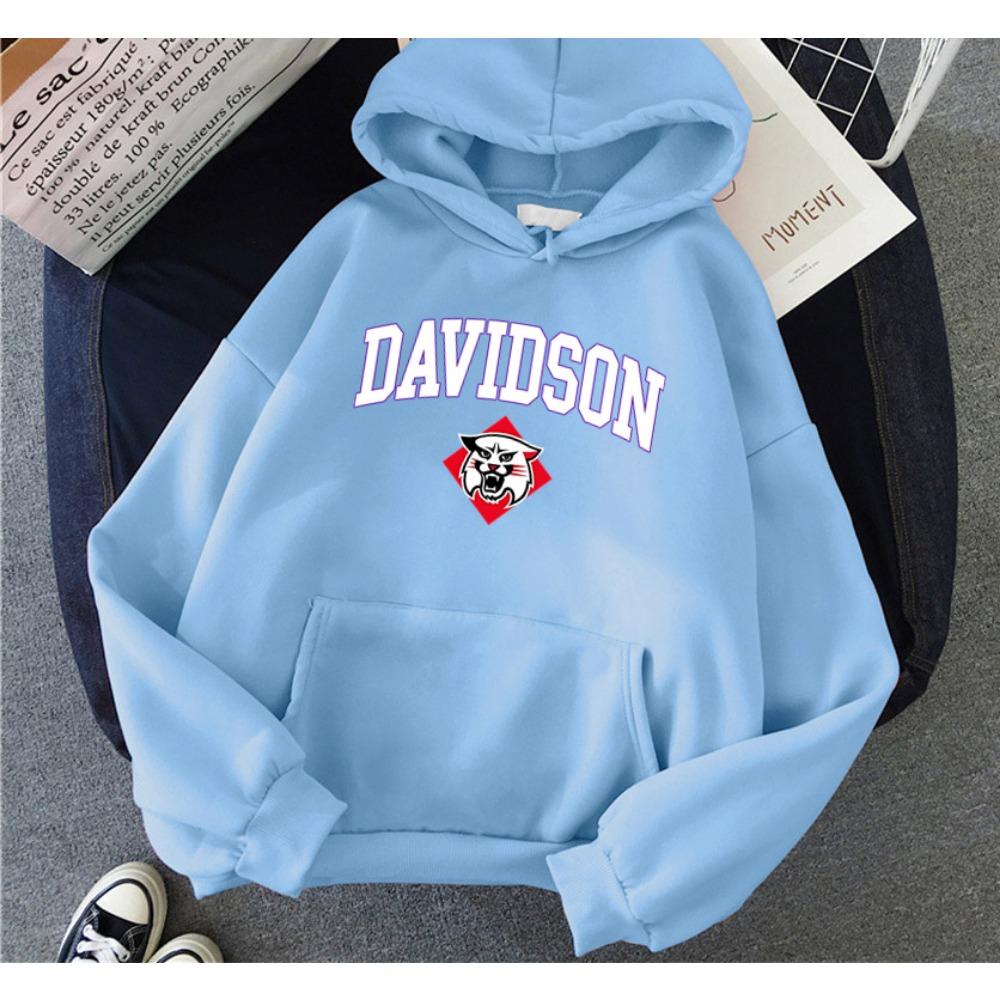 Women Hoodies Davidson University Print Hip Hop Woman Casual Pullover Unisex Streetwear Harajuku Clothes Hoody